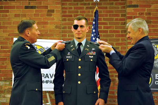 soldier receives promotion to second lieutenant