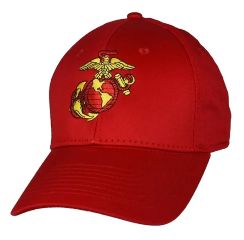marine corps red anchor globe ball cap