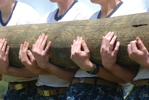 Build strength is a part of preparing for Navy boot camp