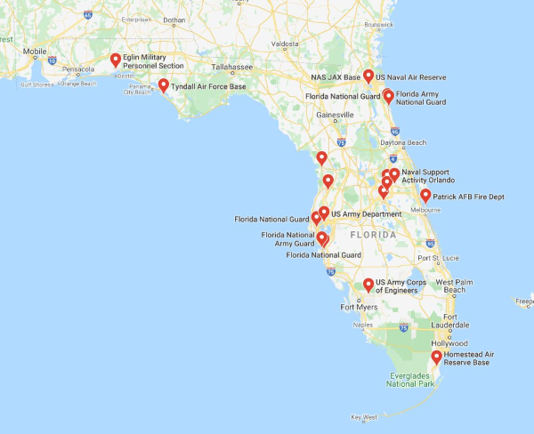 military bases in florida