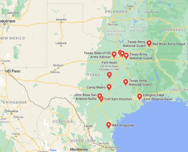 military bases in texas