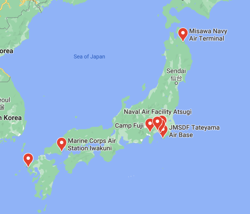 Japan US Navy Bases
