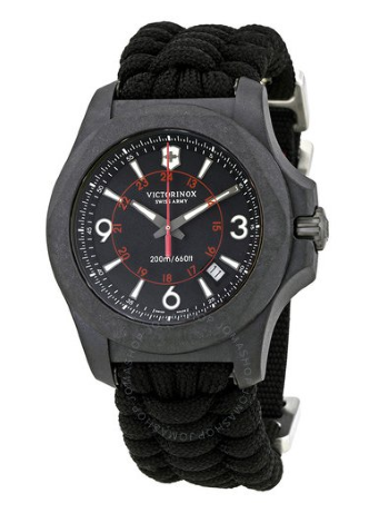 victorinox inox carbon black military watch