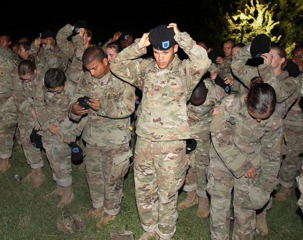 Trainees at Fort Sill Army Basic Training