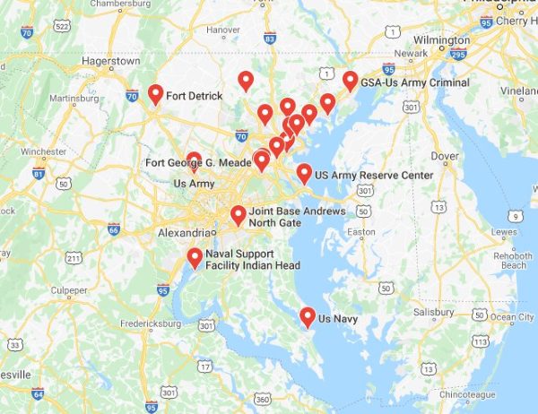 military bases in maryland
