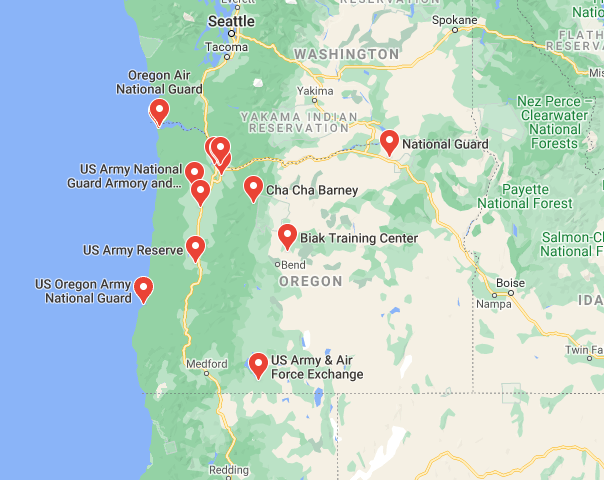 military bases in oregon