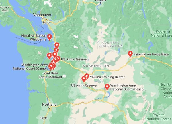 military bases in washington state