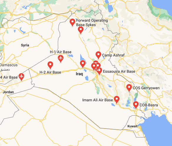 us military bases in iraq
