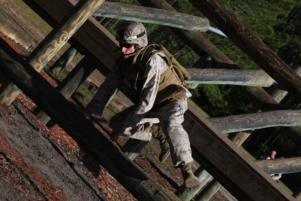 A Marine Combat Instructor with MCT