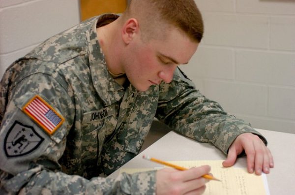 the ASVAB test is just one of many tests one takes in the military