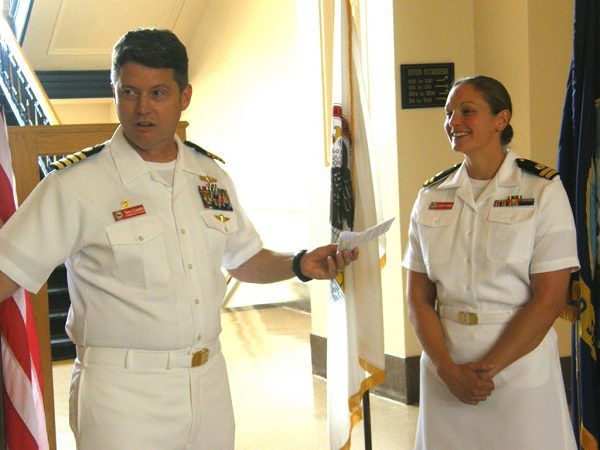promotion ceremony for the Navy