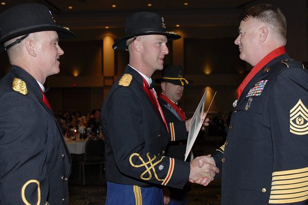 receiving line at a military ball