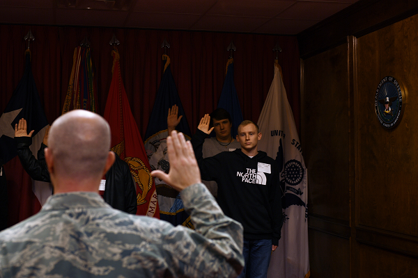 swearing in for military service