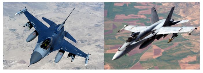 F-18 vs F-16