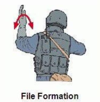 file formation hand signal