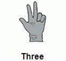 three hand signal