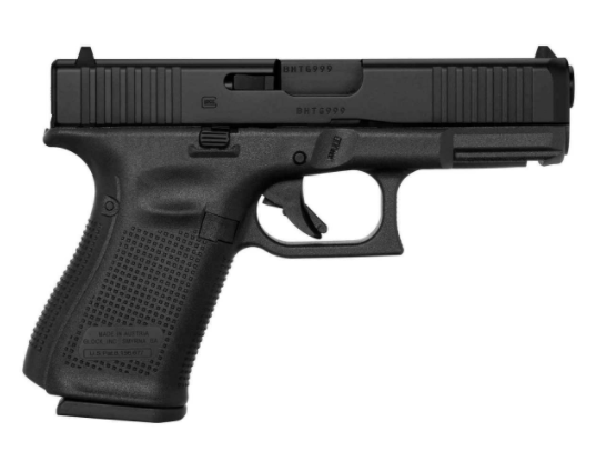 Glock 19 G5 Front Serrations 9mm Luger 4in Black nDLC