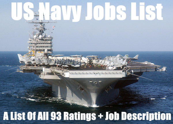 list of us navy jobs ratings