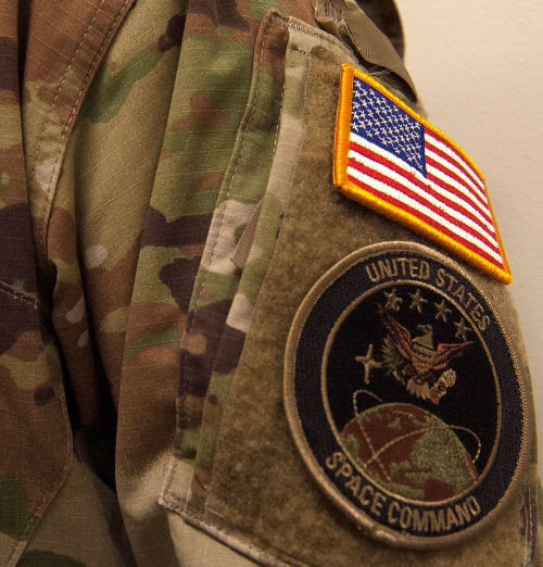 space force patch worn by general