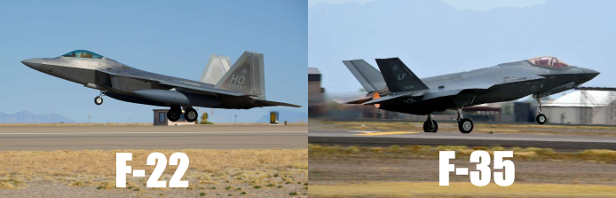 f-22 vs f-35 takeoff