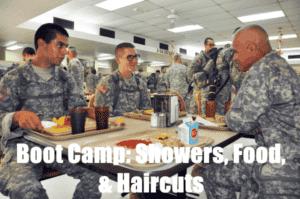 Military Basic Training: Showers, Food, and Haircuts