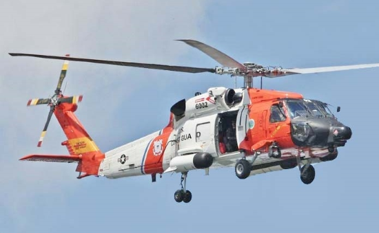 MH-60 Jayhawk is a military helicopter used by the US Coast Guard