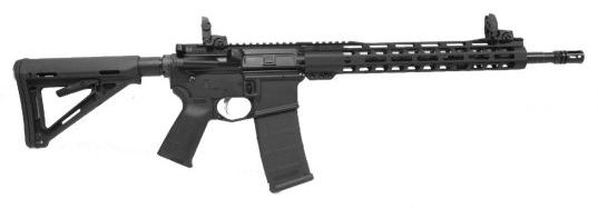 PSA 16 inch Mid-Length 5.56 NATO 1-7 Nitride 13.5 inch Lightweight M-Lok MOE EPT Rifle w-MBUS Sight Set