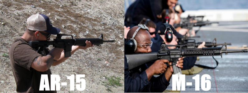 ar-15 vs m-16 rifle differences