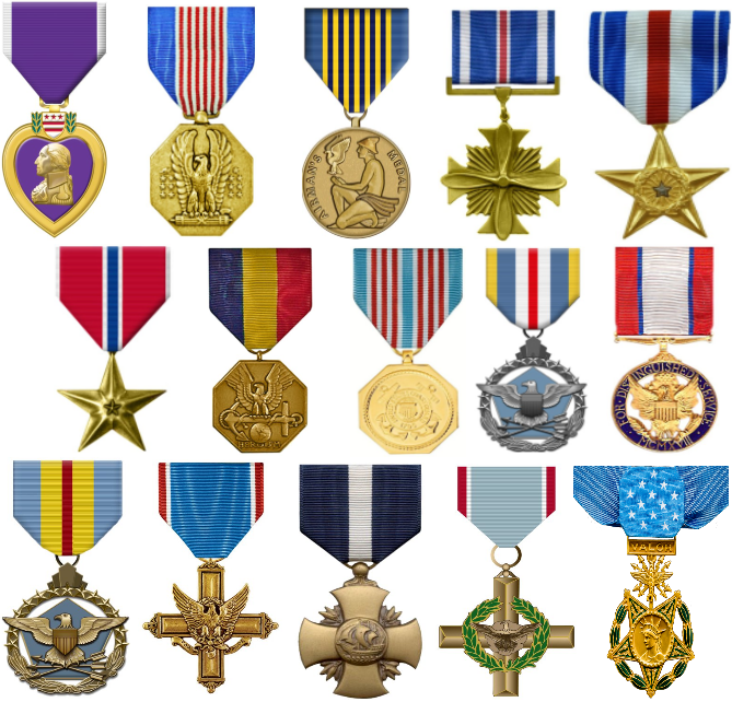 military medals and awards ranked