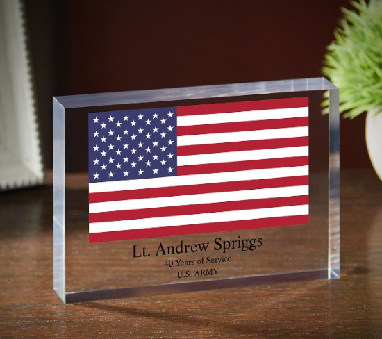 personalized military retirement gift plaque