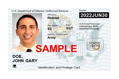 sample legit cac card - spot a fake military id