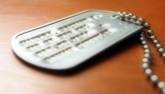 what are on dog tags in the military