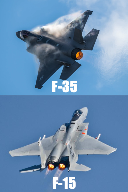 f-35 lightning ii vs f-15 eagle differences