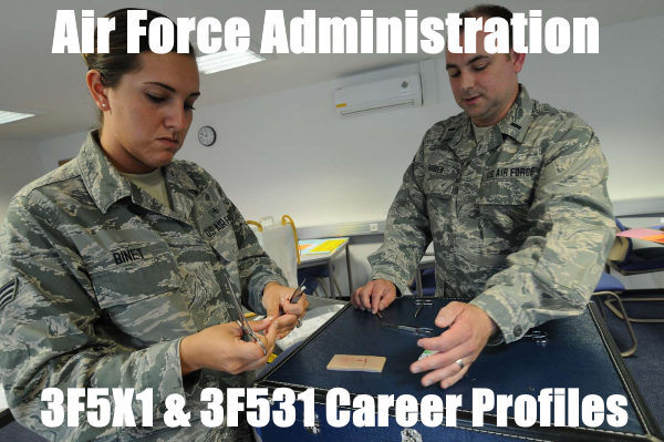 air force admin careers