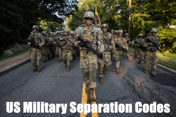 military separation codes