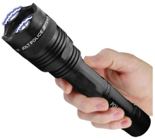 JOLT Rechargeable Stun Gun Flashlight is one of the best self defense flashlights for women