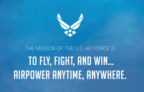 us air force motto - aim high - fly fight win
