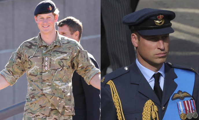 prince harry and william military service