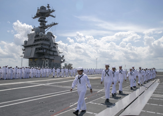 manning the rails in the us navy