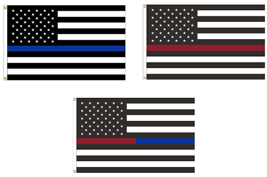 thin line american flags