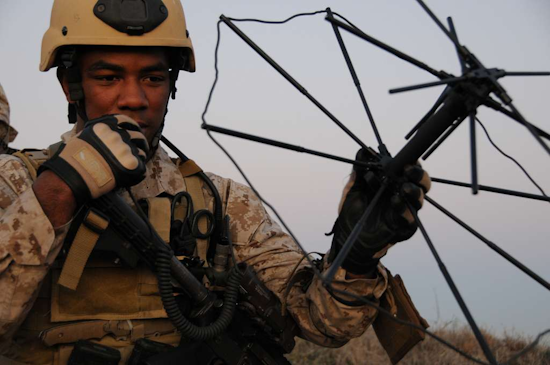 marsoc operator using a radio