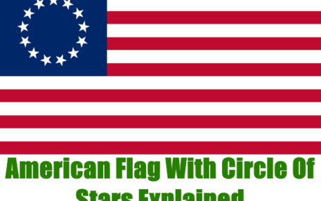 american flag with circle of stars
