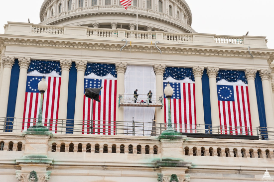 betsy ross flag on display at barack obama inauguration
