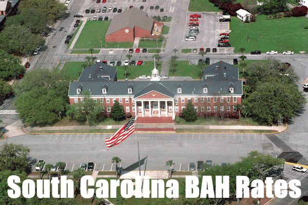 bah rates for south carolina