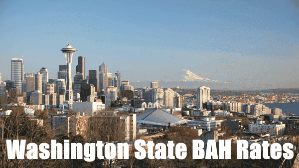 bah rates for washington state