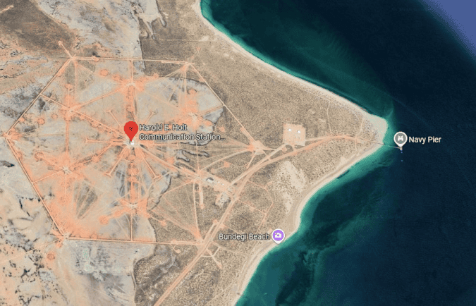 Naval Communication Station Harold E. Holt located in North West Cape, Exmouth, Western Australia