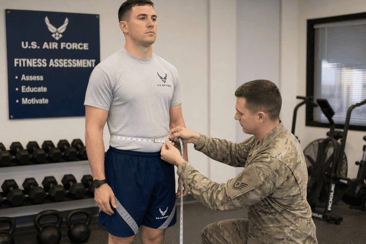 air force height and weight bmi waist to height ratio standards