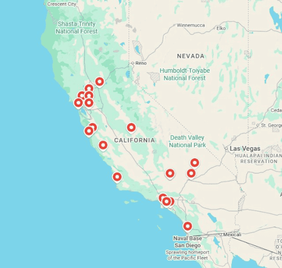 army bases in california