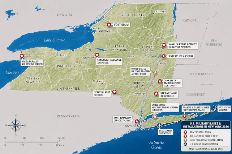 military bases located in new york
