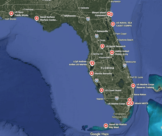 navy and marine corps bases in florida